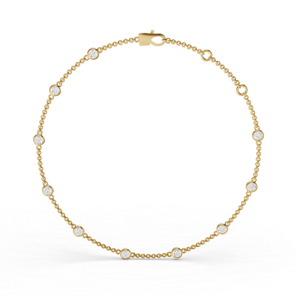 Round Diamond Station Bracelet
