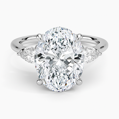 Petal Pear Three Stone Diamond Ring (1/2 ct. tw.)