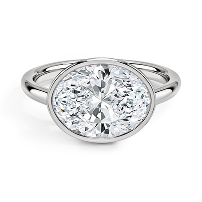 Luna East-West Bezel Solitaire Ring