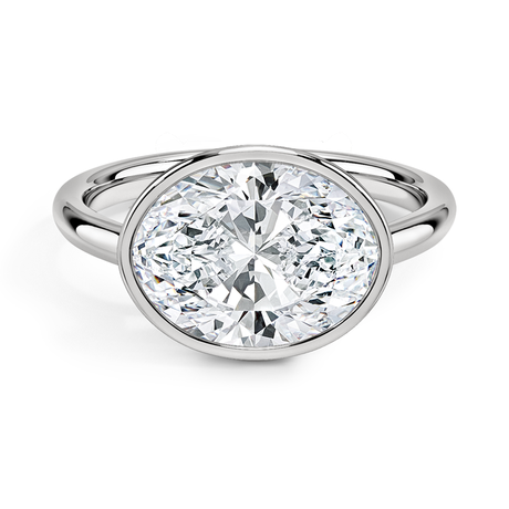 Luna East-West Bezel Solitaire Ring
