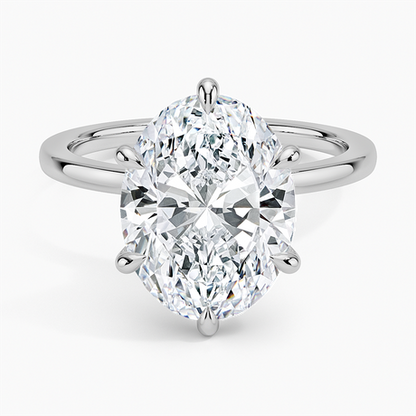 Secret Halo Six-Prong Diamond Ring
