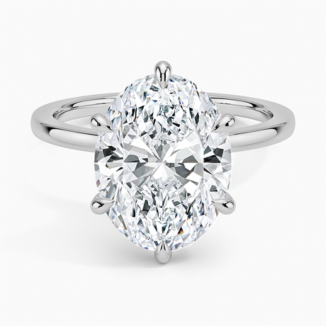 Secret Halo Six-Prong Diamond Ring