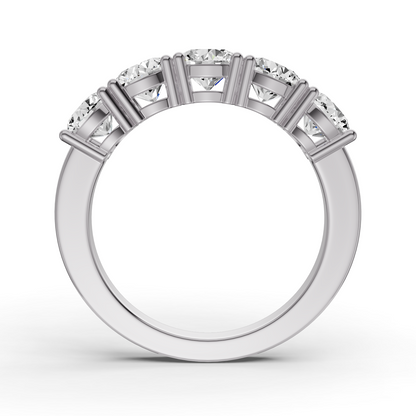 LG RD Five Stone Rings - Flat Shank Settings