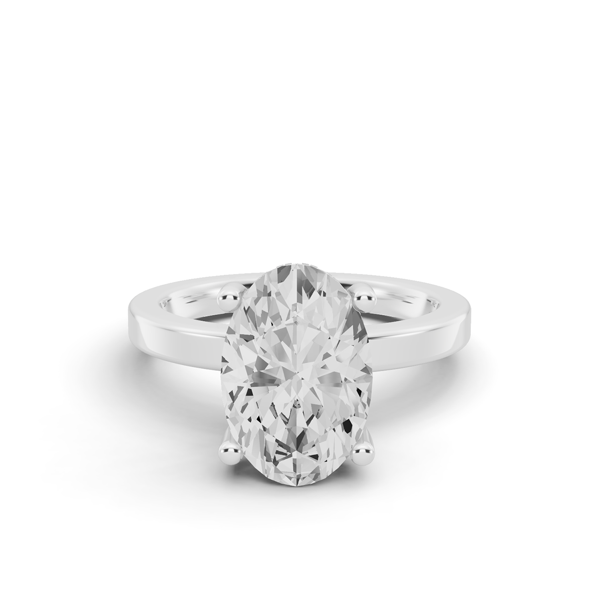 Bridal Hidden Halo No Dia on Shank PG46 - Center Oval Cut