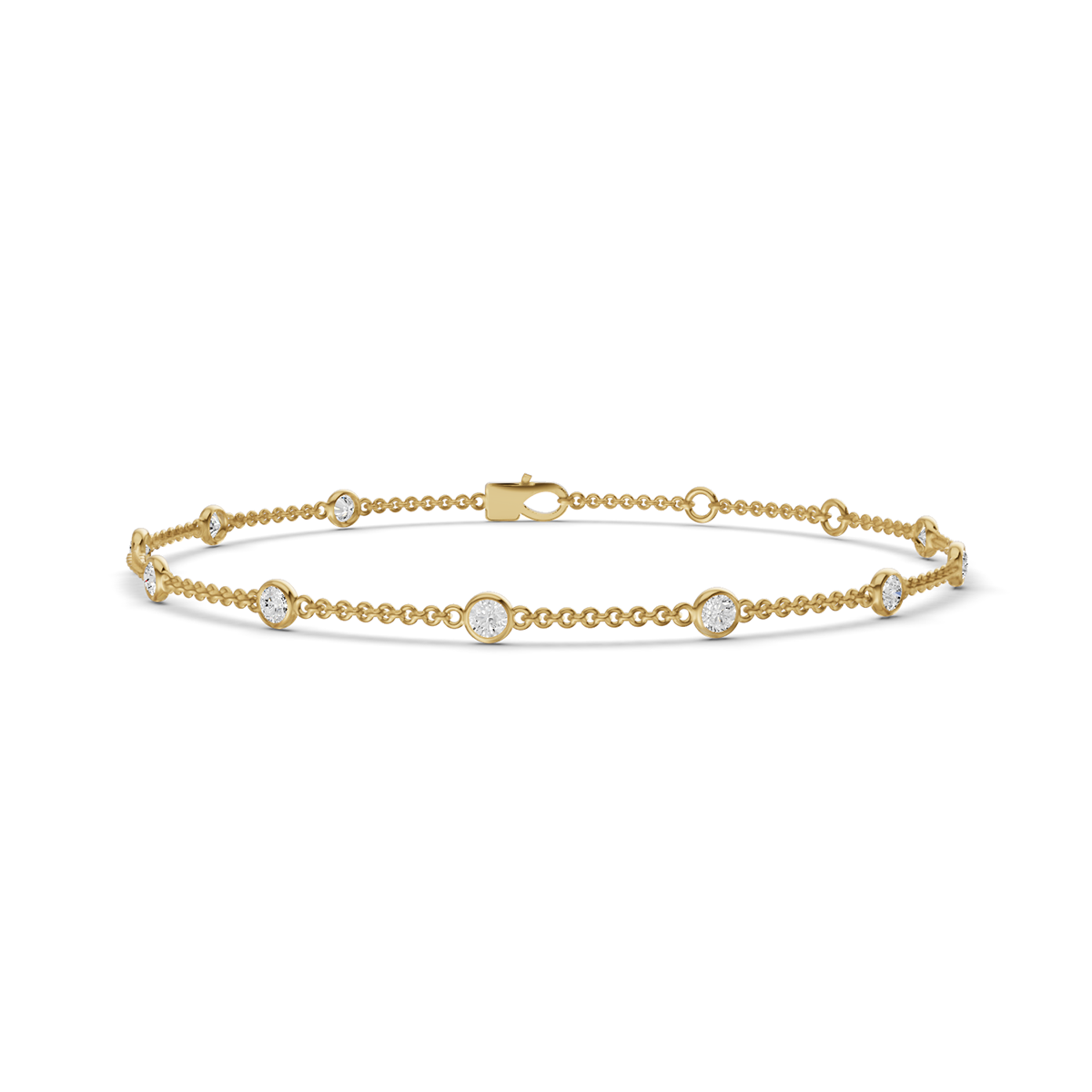 Round Diamond Station Bracelet