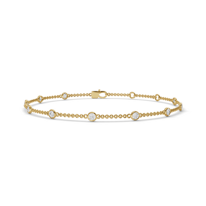 Round Diamond Station Bracelet