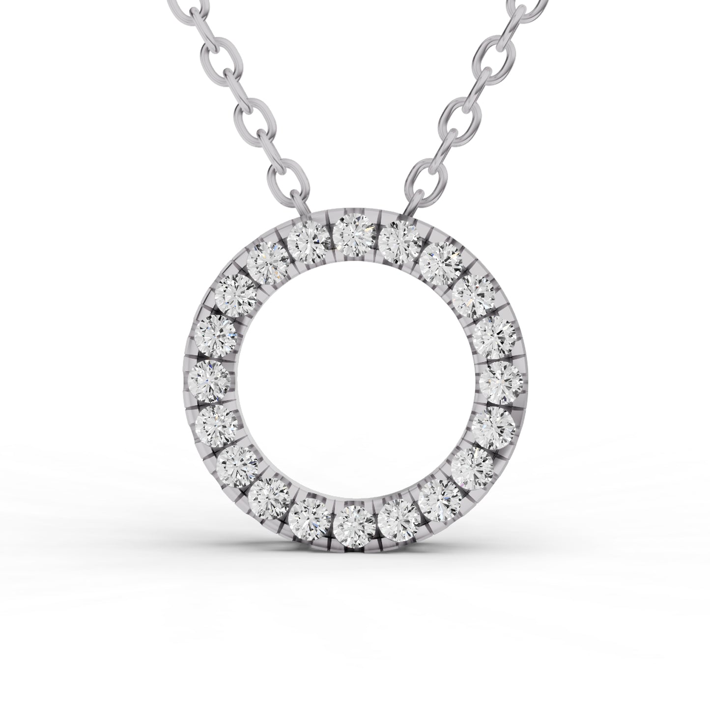 W Lab Grown Diamond Basic Circle Pendant
