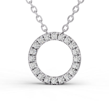W Lab Grown Diamond Basic Circle Pendant