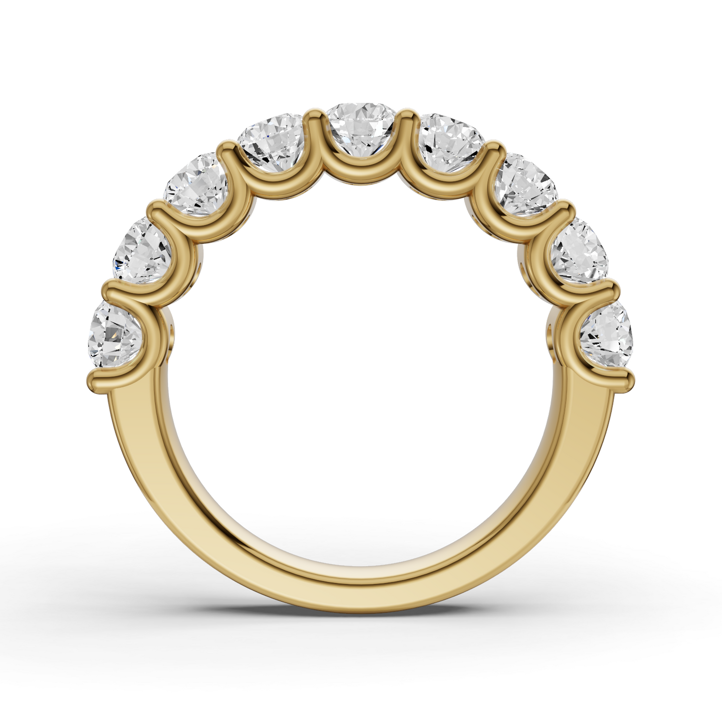 LG RD Nine Stone Ring With U Prong Setting