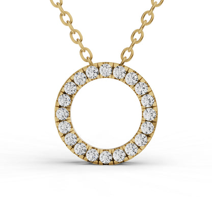 W Lab Grown Diamond Basic Circle Pendant