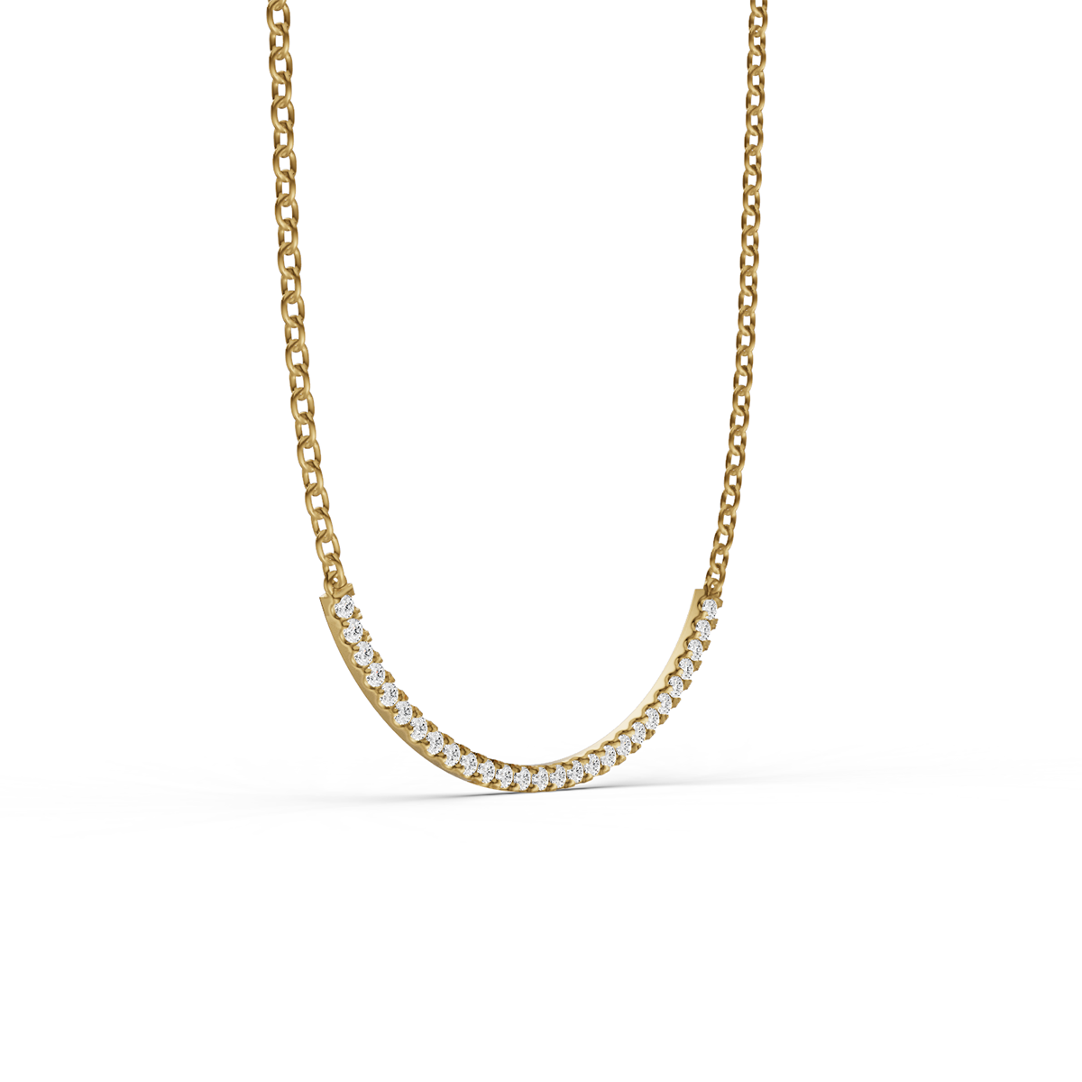 W Round Lab Grown Diamond Smiley Pendant