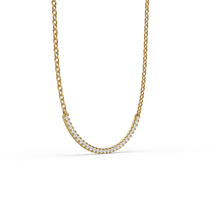 W Round Lab Grown Diamond Smiley Pendant