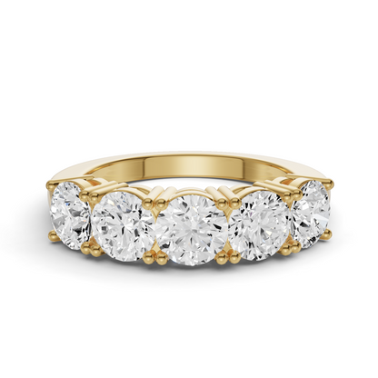 LG RD Five Stone Rings - Flat Shank Settings