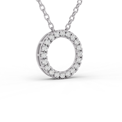 W Lab Grown Diamond Basic Circle Pendant