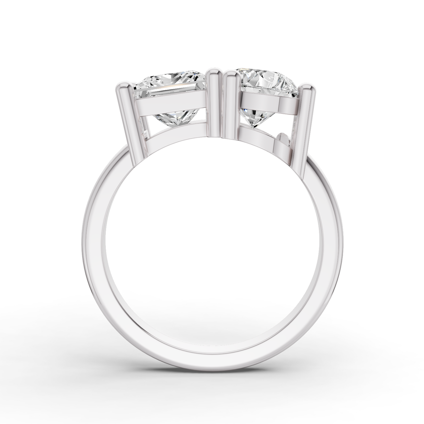Princess Cut & Pear Shape Two Stone Ring