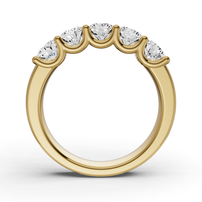 LG RD Five Stone Ring With U Prong Setting