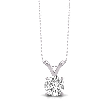 4 Prong Lab Grown Diamond Solitaire Pendant