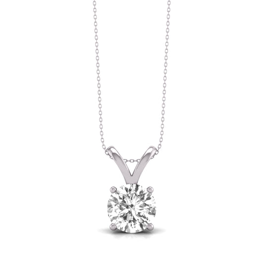 4 Prong Lab Grown Diamond Solitaire Pendant