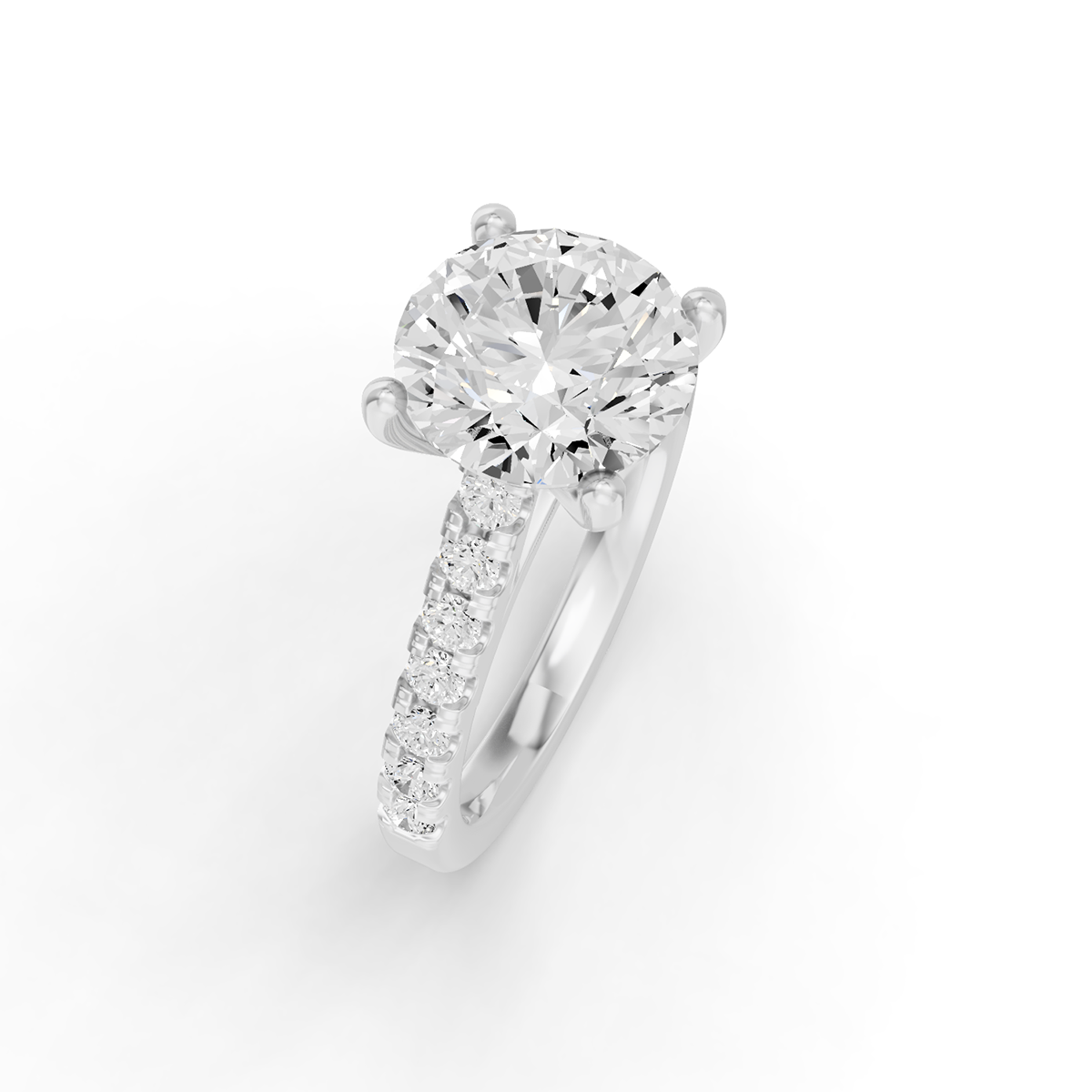 Bridal Classic Cathedral Style Ring - Dia On Shank PG48