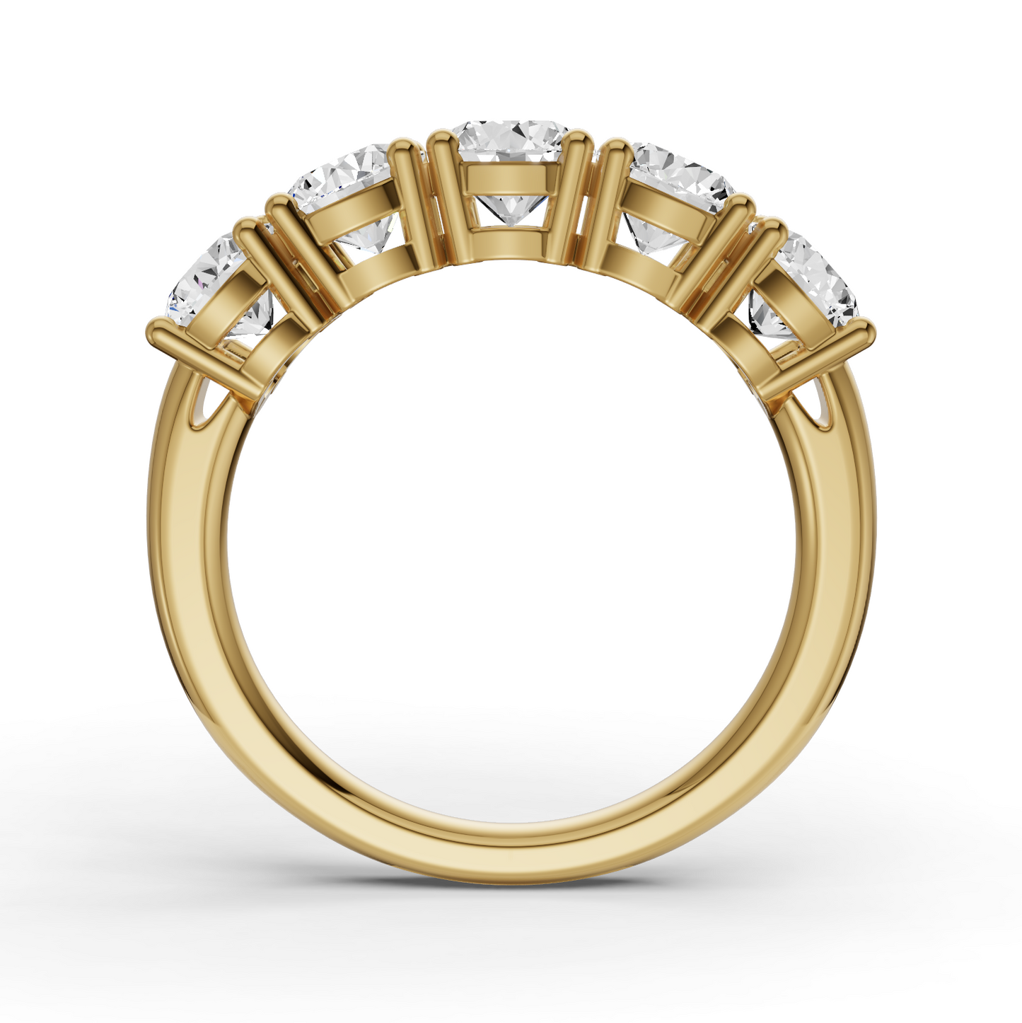 LG RD Five Stone Ring With Basket Setting