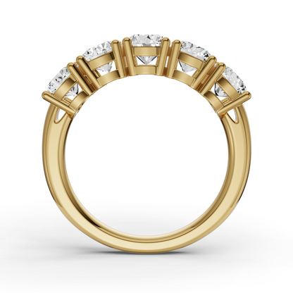 LG RD Five Stone Ring With Basket Setting