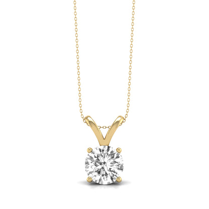 4 Prong Lab Grown Diamond Solitaire Pendant