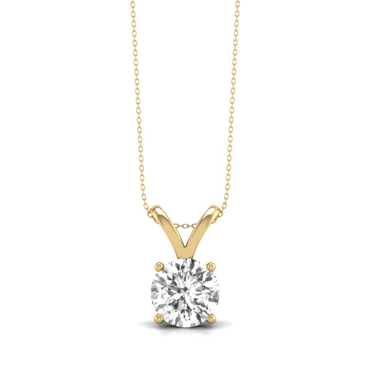 4 Prong Lab Grown Diamond Solitaire Pendant