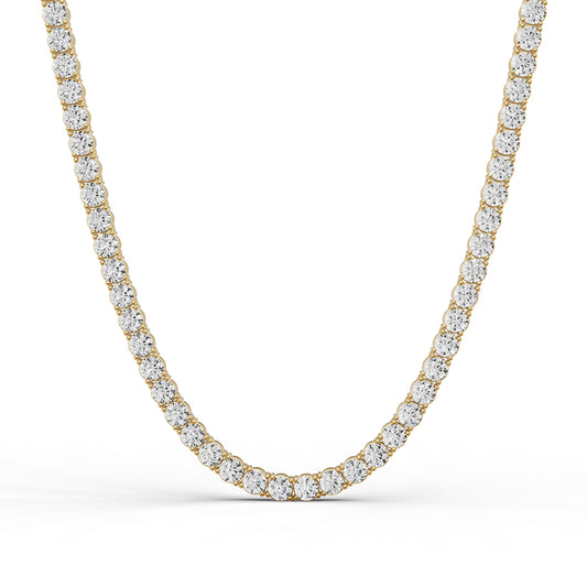 4 PRONG  LIGHTWEIGHT STRAIGHT LINE NECKLACE  -  18 INCH
