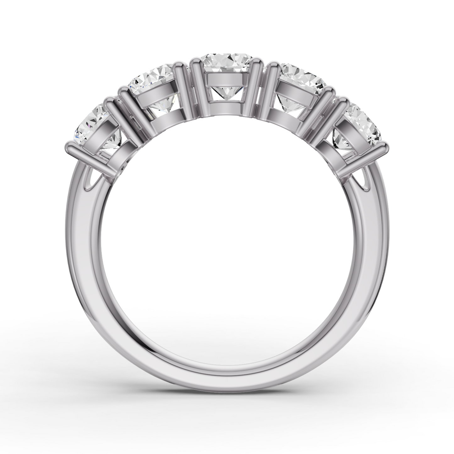 LG RD Five Stone Ring With Basket Setting