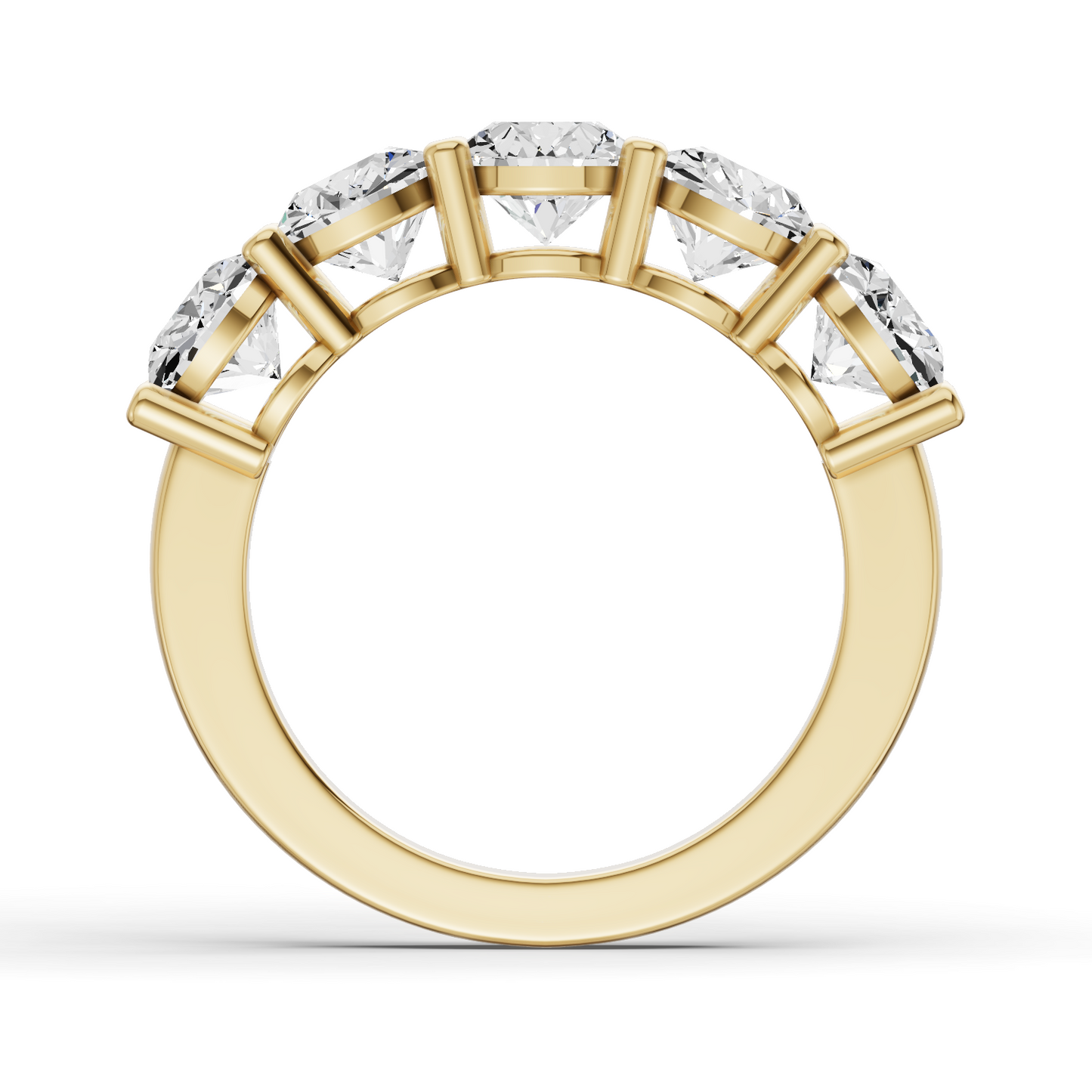 LG RD Five Stone Rings - Share Prong Settings