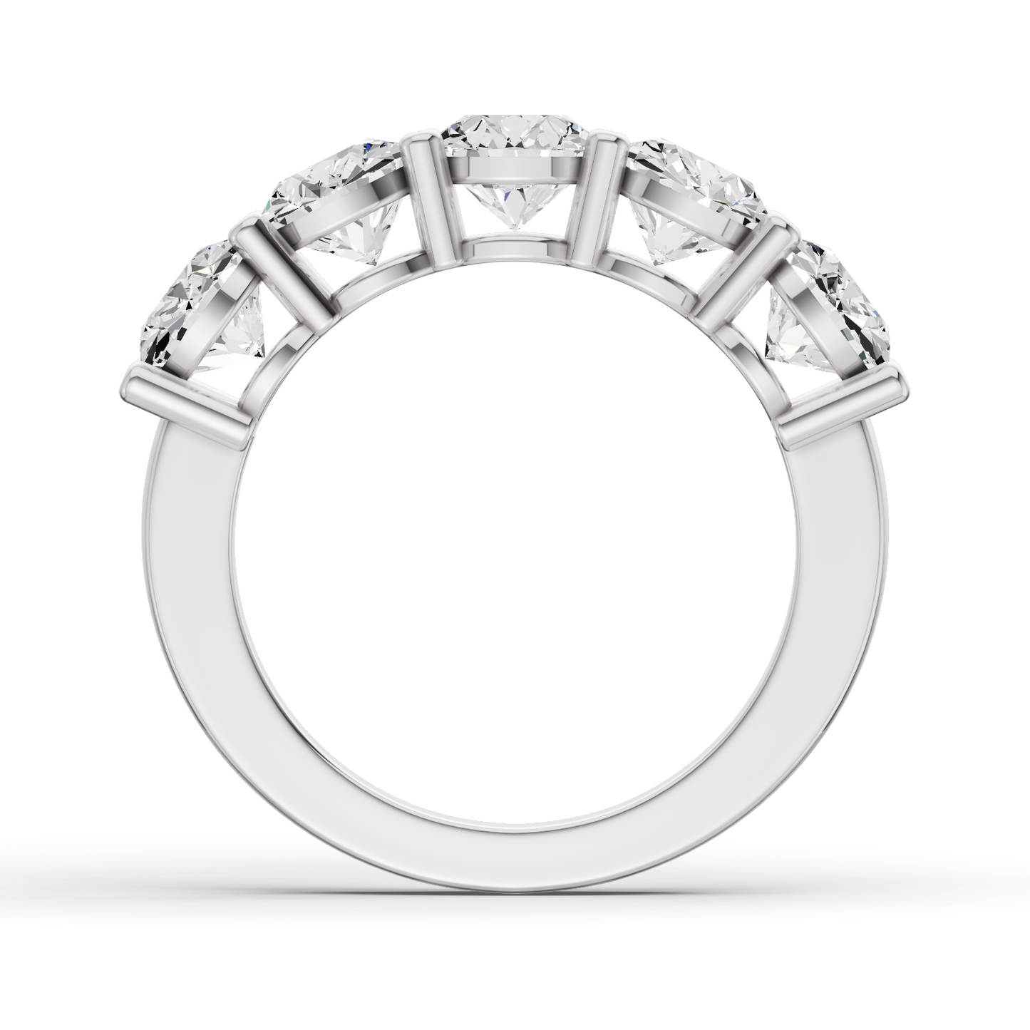 LG RD Five Stone Rings - Share Prong Settings