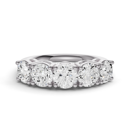 LG RD Five Stone Ring With Basket Setting