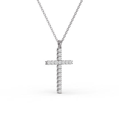 W Round Lab Grown Diamond 17 Stone Pendant
