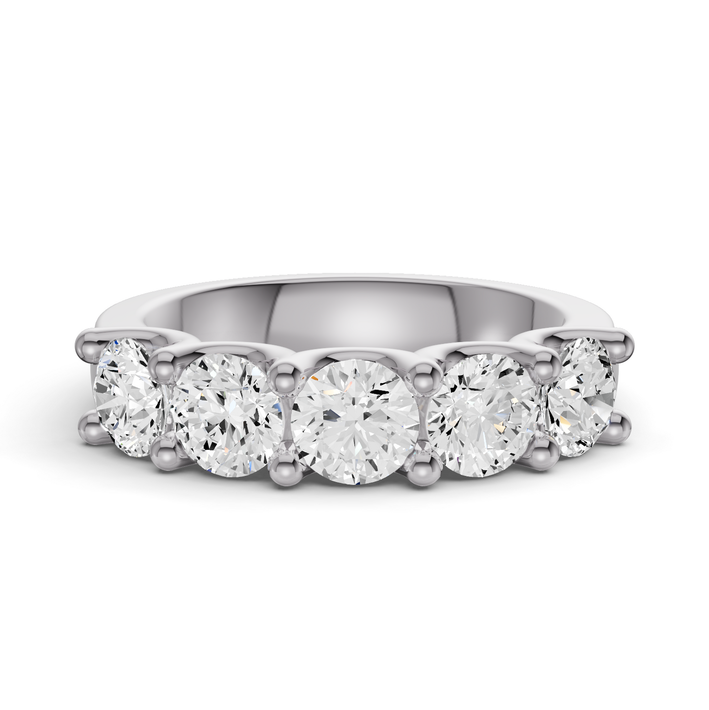 LG RD Five Stone Ring With U Prong Setting