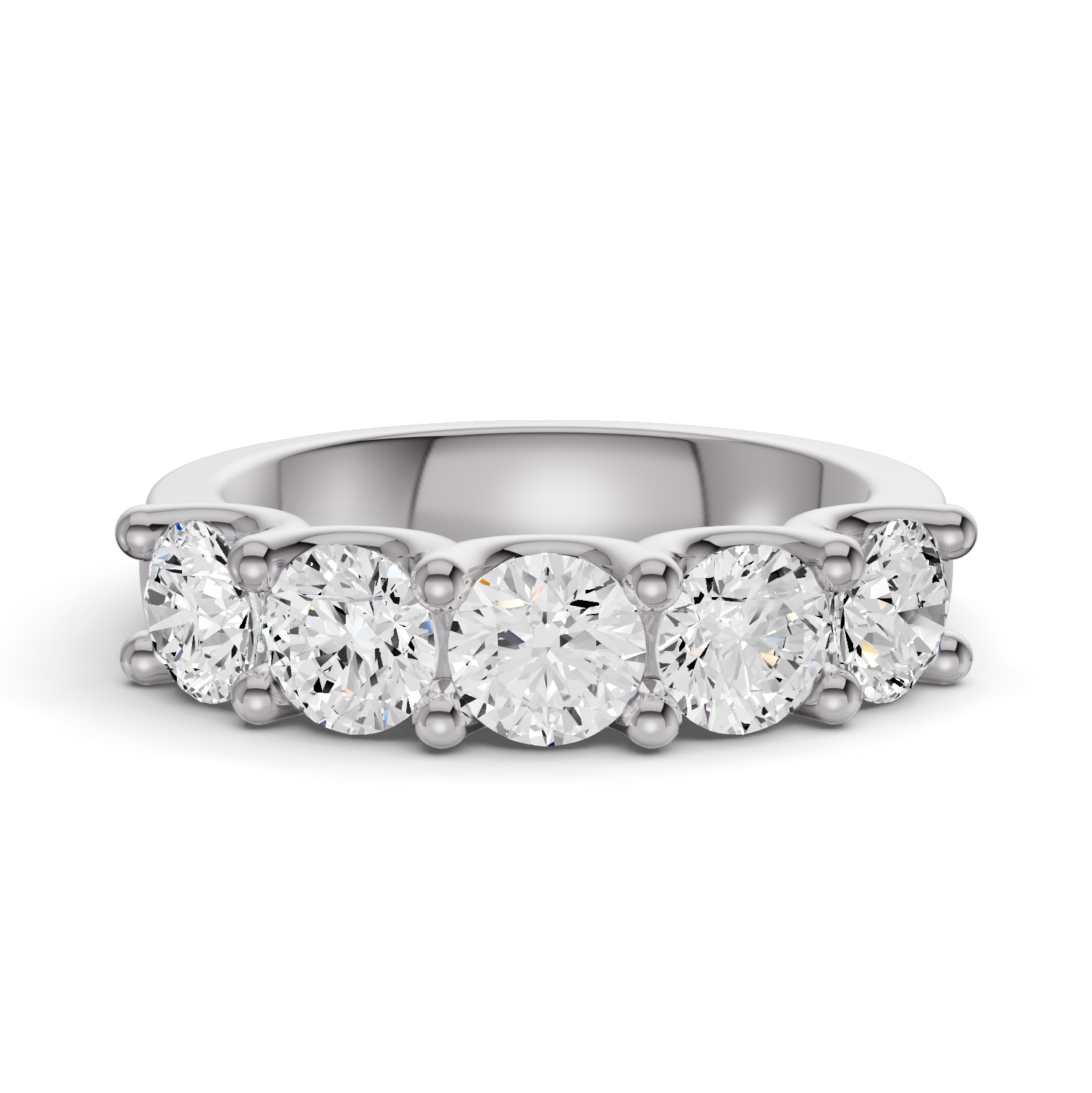 LG RD Five Stone Ring With U Prong Setting