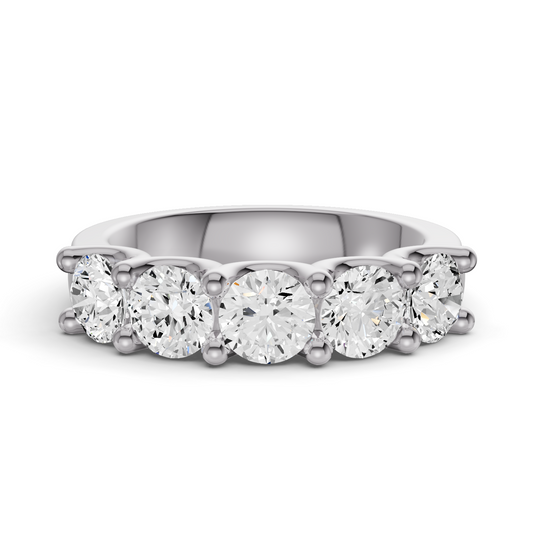 LG RD Five Stone Ring With U Prong Setting