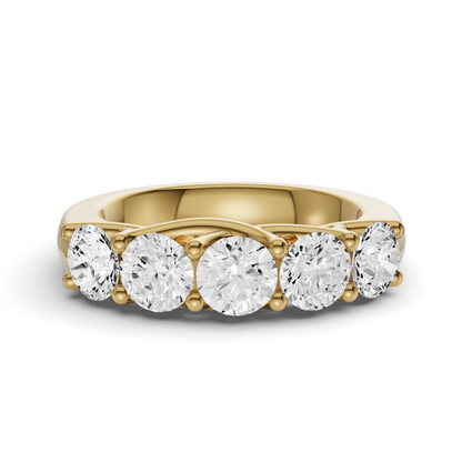 LG RD Five Stone Ring With Lucida Setting