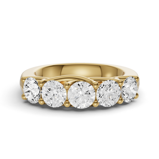 LG RD Five Stone Ring With Lucida Setting