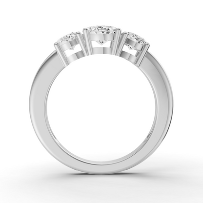LG Oval 3 Stone Basket Setting Ring