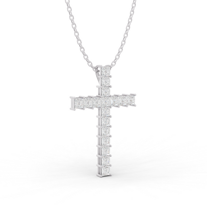 W Princess Diamond Pendent in 14K WG