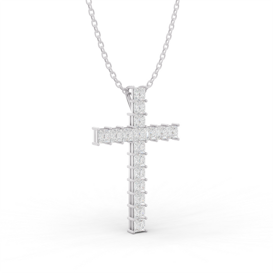 W Princess Diamond Pendent in 14K WG