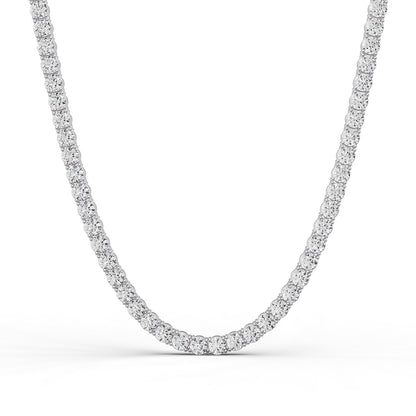 4 PRONG LIGHTWEIGHT STRAIGHT LINE NECKLACE  -  20 INCH
