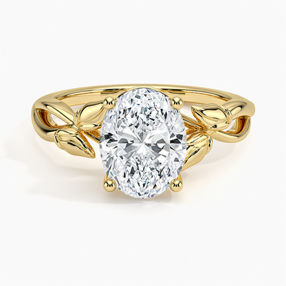 Budding Willow Solitaire Ring