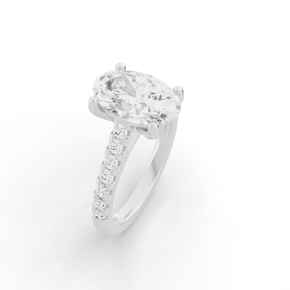 Bridal Classic Cathedral Style Ring - Dia On Shank PG48