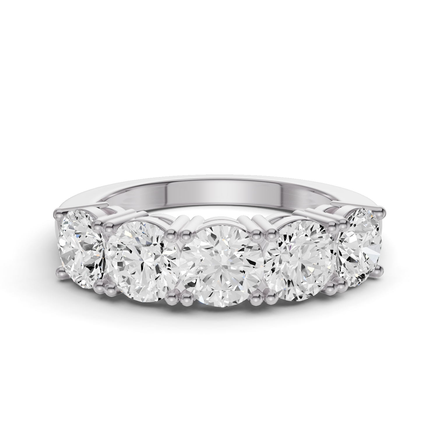 LG RD Five Stone Rings - Flat Shank Settings