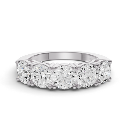 LG RD Five Stone Rings - Flat Shank Settings