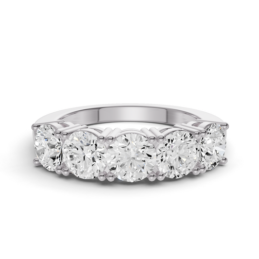 LG RD Five Stone Rings - Flat Shank Settings