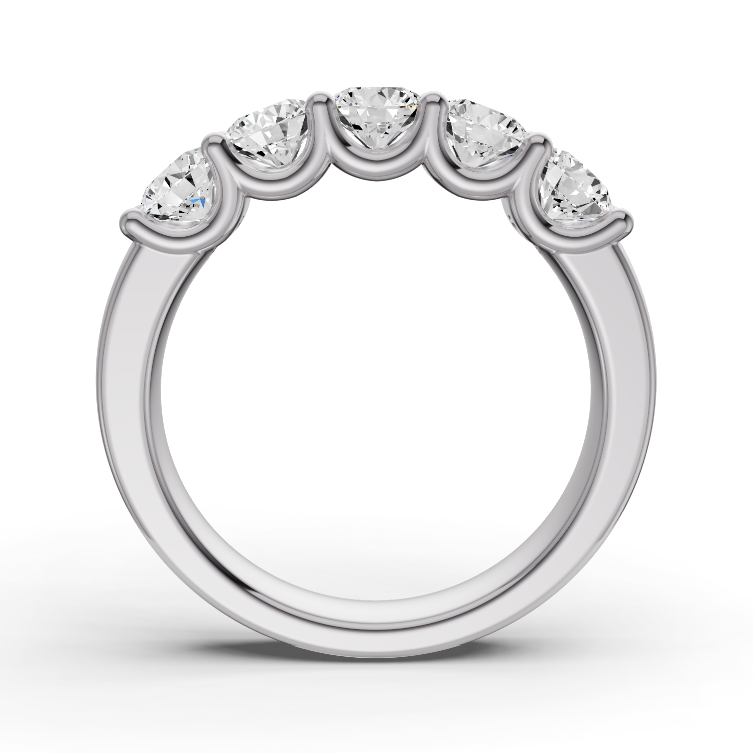 LG RD Five Stone Ring With U Prong Setting