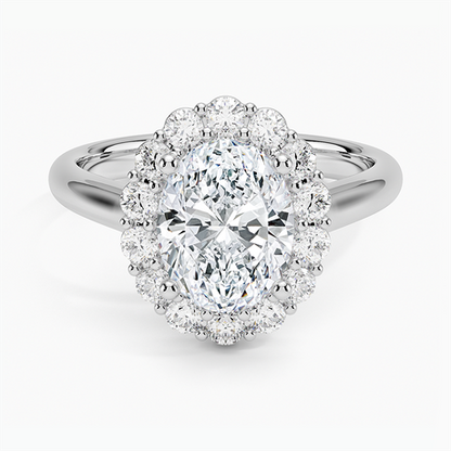 Lotus Flower Halo Diamond Ring (1/4 ct. tw.)