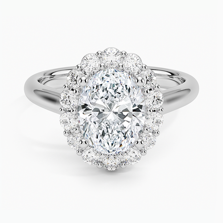 Lotus Flower Halo Diamond Ring (1/4 ct. tw.)